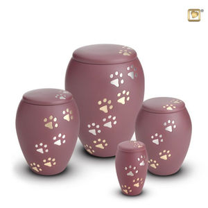 High Quality Handcrafted Blue Aluminum Pet Cremation Urn With Paw Prints For <b>Dog</b> Cat <b>Ashes</b> Pet Memorial Keepsake Urn With Lid - Product Image 6