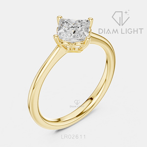 Bague de mariage taille princesse 0,78 carat, bijoux fins, certifiée IGI, or blanc 14 carats, diamant de laboratoire, bague de fiançailles et de mariage - Product Image 6