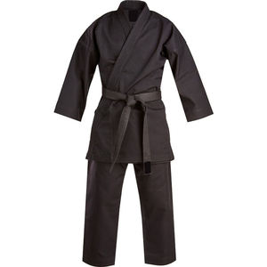Uniforme de Taekwondo de Tejido Perla de Alta Resistencia, Unisex, para Entrenamiento, Chaqueta Cruzada Negra, Nuevo - Product Image 3