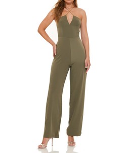 Nuevo Mono Elegante con Cuello Halter, Sin Mangas, Cintura Media, Largo Completo, Tejido de Verano, 100% Poliéster, de Secado Rápido y Transpirable para Mujer - Product Image 5