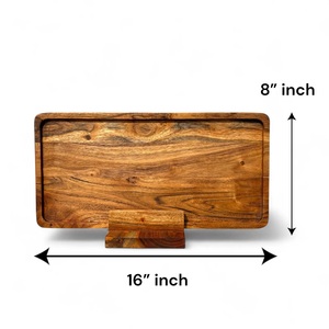Acacia Wood Serving <b>Tray</b> Rustic Rectangle <b>Tray</b> for <b>Table</b> Decor wooden utility srving <b>tray</b> wooden food servin <b>tray</b> - Product Image 2