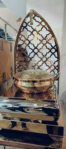 Juego de Cubiertos de Acero Inoxidable Sostenible con Acabado Espejo Dorado de Lujo, Olla para Sopa, Plato para Calentar Comida, Calentador de Buffet para Fiestas y Hoteles - Product Image 2