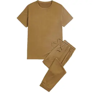 Men Letter Print T-Shirt Sweatpants Set Custom Logo 2022 New Arrival Casual Men Suits Summer Outfit Two Piece Short Sets Mens