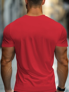 Camiseta de Poliéster para Hombre, Cómoda para el Día a Día, Ligera, de Manga Corta, Cuello Redondo, Tejido Suave y Transpirable, Corte Regular, Estilo Casual - Product Image 2