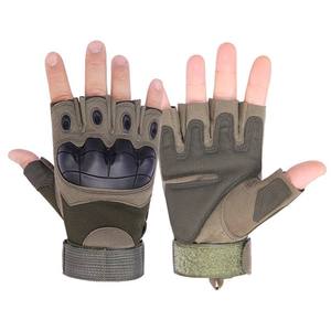 Guantes unisex de medio dedo, color verde oliva, transpirables, para deportes al aire libre y motocicleta, guantes de buena calidad y cómodos - Product Image 3