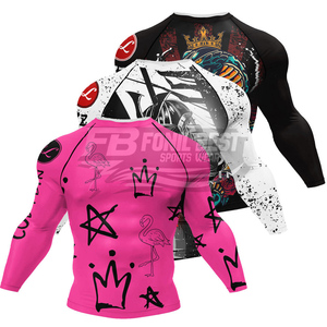 Rashguard de compression pour hommes, respirant, pour le fitness, la gym, le jogging, les activités de plein air et la musculation, avec design personnalisé sur le devant, OEM - Product Image 3