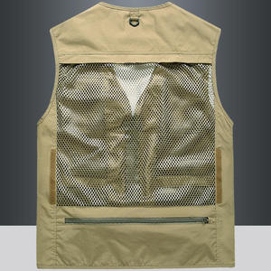 Gilet tactique pour homme en maille respirante, imperméable et chauffant pour l'hiver, multi-poches, veste sans manches pour la photographie, service OEM - Product Image 5