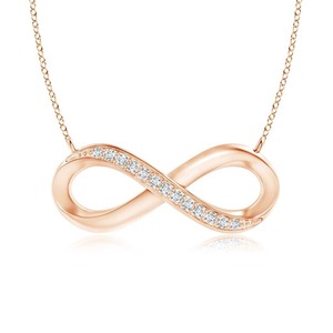 Hot Sale <b>Rose</b> <b>Gold</b> Infinity <b>Pendant</b> <b>Necklace</b> Premium <b>Gold</b> Plated Lab Grown Diamond <b>Pendant</b> <b>Necklace</b> for Women’s Bridal Wear - Product Image 5