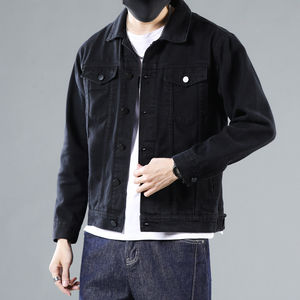 Chaquetas Vaqueras de Mezclilla para Hombre de Alta Calidad, Chaqueta Vaquera Vintage Desgastada, Chaqueta Cortavientos de Un Solo Pecho, Chaqueta Vaquera Ajustada para Hombre - Product Image 1