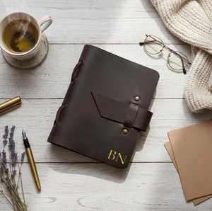 Housse de carnet en cuir suédé grainé doux, toucher velours, couverture de carnet en cuir, vente en gros, papeterie artisanale LBC-0042 - Product Image 1
