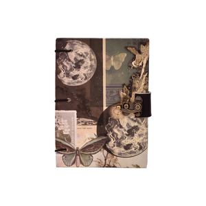 A5 Vintage Moon Phase Aesthetic Handmade 100 Pages Notebook Lock Diary Celestial Butterfly Design Journal Premium Eco Friendly - Product Image 1
