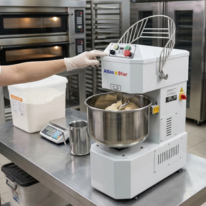 Amasadora Espiral Eléctrica Atlas Star, Máquina Comercial para Hacer Pan de Panadería, Capacidad para 6 kg de Harina, Tazón de 30 L, Bajo Nivel de Ruido, Nueva, Taiwán - Product Image 6