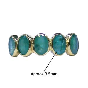 Wedding Wear 925 Sterling Silver Gold Plated Jewelry Emerald Gemstone Women Wear Classic <b>Couple</b> <b>Ring</b> - Product Image 1