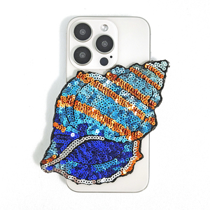 Ocean Shell Sequin Embroidery Plastic PVC Iron-On Patch for Hats and Canvas Fabric - Product Image 4