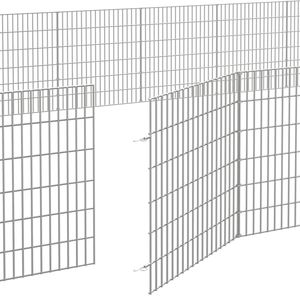 Grand enclos pliable pour animaux en fer galvanisé argenté, portails et enclos pour animaux de compagnie - Product Image 6