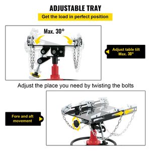 2 Stage Telescopic Transmission Jack 0.75 Ton/<b>1660</b> Lbs Capacity Hydraulic Floor Jack Stand with Pedal-for Vehicle Maintenance - Product Image 2