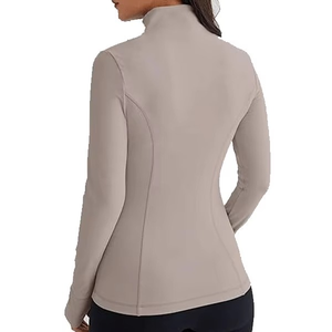 Best Superior Quality <b>Women</b> Winter Yoga Jacket Canvas <b>Mesh</b> Asymmetric Front Zipper Lightweight Long Sleeve Breathable - Product Image 6