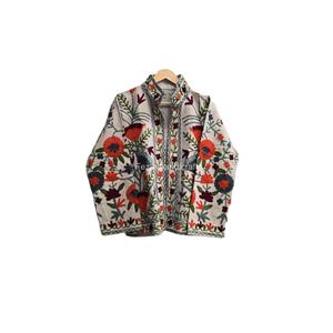 Chaqueta india 100% algodón, hecha a mano, corta, unisex, con bordado uzbeco, para fiestas, para mujer. - Product Image 1