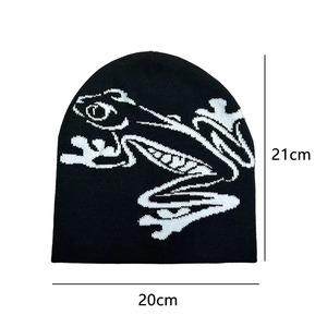 Frog Animal Print Breathable Waterproof Y2K <b>Beanie</b> <b>Hat</b> Digital Printed 100% Acrylic Unisex Adjustable Beach - Product Image 5