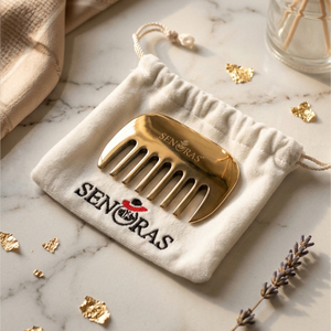 Peigne Kansa professionnel à main Senoras |   Masseur corporel et capillaire naturel anti-âge pour raffermir la peau |   Manuel - Product Image 1