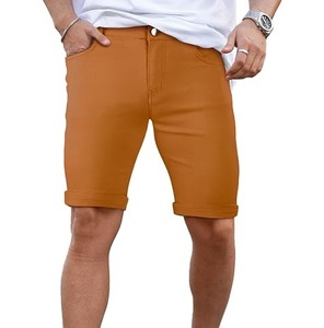 Shorts en jean vintage délavé à l'acide, coupe slim, longueur genou, pour musculation, gym, entraînement, été et activités de plein air – Meilleures ventes - Product Image 1