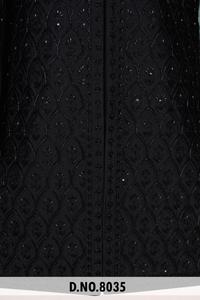 Sherwani Indo-Occidental con Lentejuelas Midnight Noir, Ropa Formal Masculina para Celebraciones Nocturnas y Grandes Eventos de Recepción con Textura de Lujo - Product Image 5
