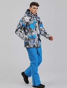 ชุดเสื้อแจ็คเก็ตสกีแบบมีฮู้ดกันน้ำ ระบายอากาศได้ดี สำหรับฤดูหนาว  แบบ unisex  ไซส์ใหญ่  ผลิตจากวัสดุรักษ์โลก  พร้อมกางเกง  ผ้า softshell  ซิปแบบรูด - Product Image 4