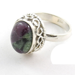 Gypsy Bohemian Energy Healing Reiki 925 Sterling Silver Red Quartz Ring Trendy Handmade Natural Gemstone RIng for women - Product Image 5