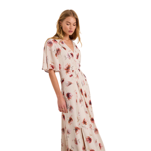 Vestido Midi con Estampado Floral para Mujer, Elegante y Casual - Product Image 3