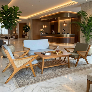 Commercial Luxury Teak Wood Modern Malmo <b>Mid</b>-<b>Century</b> Sofa Set Living Room Furniture Coffee <b>Table</b> Home Furniture Resort Spaces - Product Image 3