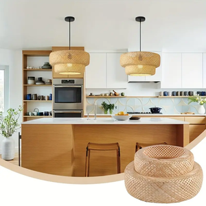 Bamboo Woven Pendant <b>Light</b> for Home Decoration <b>Dining</b> Areas and Indoor Lighting - Product Image 3
