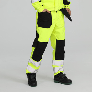<b>High</b>-visibility Reflective ANSI CLASS 3 Waterproof Breathable Safety Work Cargo <b>Trousers</b> Custom Logo Unisex Multi Pockets - Product Image 6