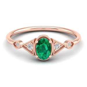 Anillos de Moissanita con Certificado GRA de Oro de 14K a Precio de Mayoreo REYES, Corte Ovalado, 0.5 Quilates, Gema Esmeralda, Regalo de Aniversario, Joyería Fina - Product Image 5