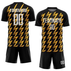 Ensembles d'uniformes de football personnalisés, séchage rapide, respirants, 100% polyester, unisexe adulte, conception de logo personnalisée, service OEM - Product Image 4