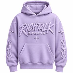 Hoodies brodés effet vieilli, service OEM, 100% coton, pour homme, hiver, pull-over, écologique, respirant, séchage rapide, avec poche – Meilleures ventes - Product Image 1
