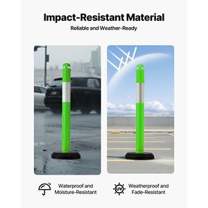 Set di 3 Coni Segnaletici Stradali Resistenti da 48 Pollici con Strisce Riflettenti e Base Riempibile per Sicurezza Stradale - Product Image 5