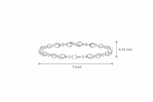 Pulseras Infinito para Mujer en Oro de 14K y 73 Diamantes Naturales |   Joyería Fina de Alta Calidad Chapada en Rodio, Pedidos al por Mayor Disponibles - Product Image 2