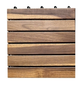 Azulejos de cubierta duraderos modernos con sistema de bloqueo Diseño cuadrado de grano de madera impermeable para uso en patios interiores y exteriores - Product Image 1