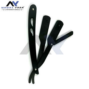 Navaja de Barbero de Acero Inoxidable Premium con Diseño Plegable y Acabado Negro Elegante para un Afeitado y Cuidado Personal de Precisión - Product Image 3