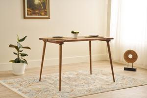 Mesa de comedor escandinava hecha a mano de pino macizo, mesa de comedor minimalista de madera, mesa de cocina moderna de madera para comedor - Product Image 2