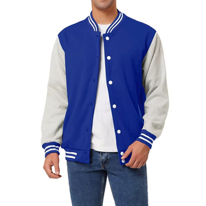 แจ็คเก็ตเบสบอล Letterman คุณภาพสูงแบบขายส่ง ตัวเสื้อทำจากผ้าขนสัตว์ แขนหนัง แจ็คเก็ตบอมเบอร์สไตล์วิทยาลัยสำหรับผู้ชาย - Product Image 4