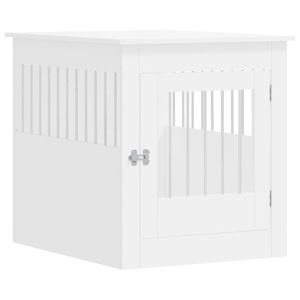 25.4 bianco "x 31.5" x 28 "legno ingegnerizzato cassa per cani mobili elegante casa per animali domestici e collezione di mobili - Product Image 2