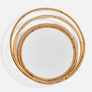 Natural cane framed wall <b>mirrors</b> best price rattan <b>mirror</b> for salon spa home decor cheapest cost - Product Image 4