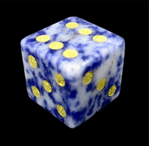 Stone Sodalite D6 <b>Dice</b> Cube Natural Gemstone Crystal Stone D6 <b>Dice</b> Engraved Stone Custom <b>Dice</b> <b>Sets</b> - Product Image 6