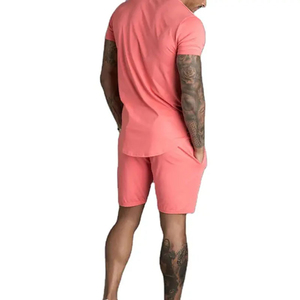 Conjunto de verano elegante para hombre, camisa de manga corta y pantalones cortos, conjunto de 2 piezas, trajes negros para hombre - Product Image 5