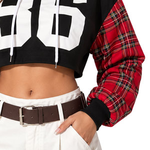 Sudadera sin Mangas de Alta Calidad con Logotipo Personalizado, Sudadera sin Mangas para Mujer, Top Corto, Sudadera con Manga Larga - Product Image 4