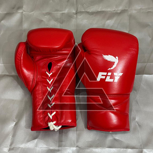 Guantes de Boxeo Superlace X Red Fly de Cuero Vacuno Genuino de Primera Calidad, Guantes de Boxeo Fly Profesionales Hechos a Medida en Venta - Product Image 5