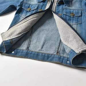 Spring and Autumn Children's Denim Hoodie Baby Kids Boys Casual Cardigan <b>Jackets</b> - Product Image 5