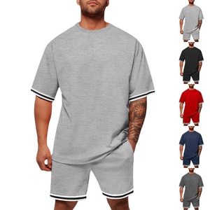 <b>Mens</b> Shorts Set Custom Logo <b>T</b> <b>Shirt</b> and Shorts Casual Summer Streetwear Breathable Terry 100% <b>Polyester</b> 2 Piece Set for <b>Men</b> - Product Image 1