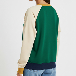 Custom Made Drop Shoulder Oversized Pullover Color Block Sweatshirt 100% Cotton Fleece Crewneck Fashionable Sweatshirt - Product Image 5